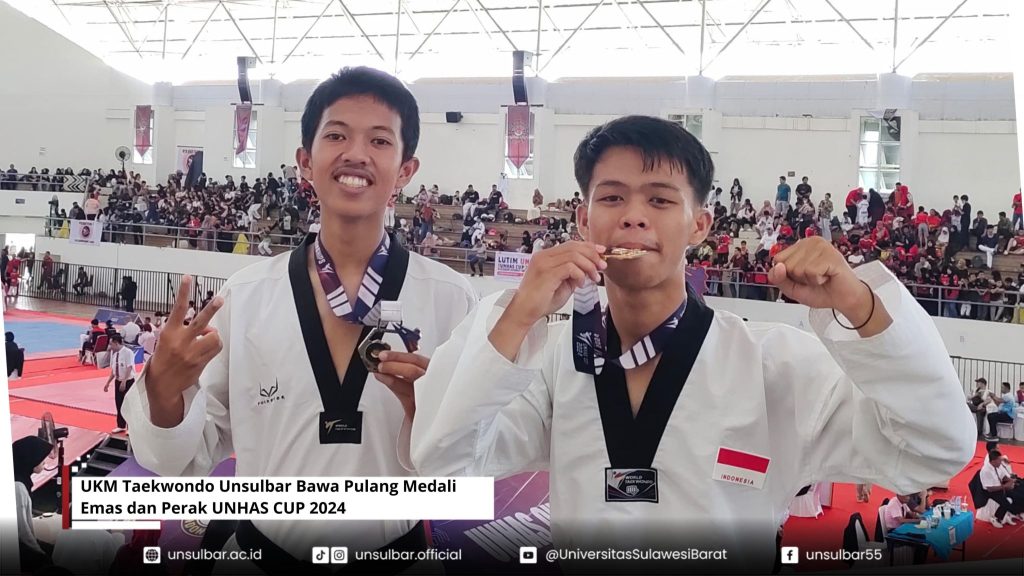 UKM Taekwondo Unsulbar Bawa Pulang Medali Emas dan Perak UNHAS CUP 2024